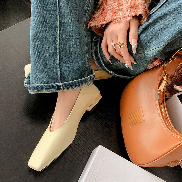 Karin Luna has prepared stock  Full leather inside and out  Top Layer Horse Oil Cowhide Shallow Mouth Nursing Mary Jane Shoes