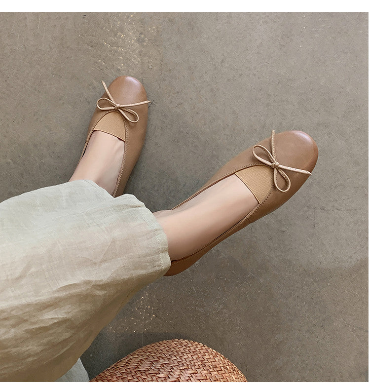 Karin Luna Full Layer Inside and Out~Basic Versatile Bow Hidden Heel Shoes