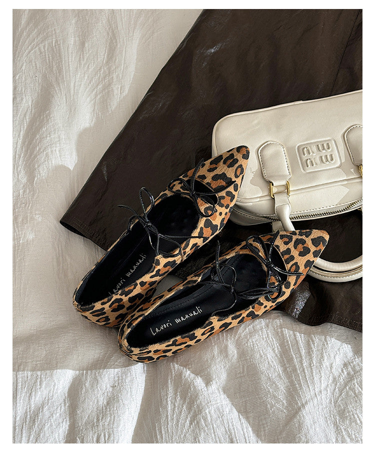 Karin Luna In Stock Spot Goods  Hot-selling Element Bowknot Square Toe Pointed Toe Single Shoes