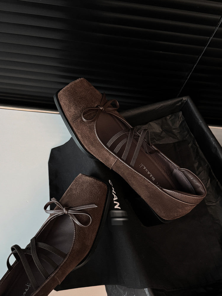 Karin Luna Hot Item Hot Item Xiaohongshu Hot Item  Comes with Bowknot Mary Jane Flats