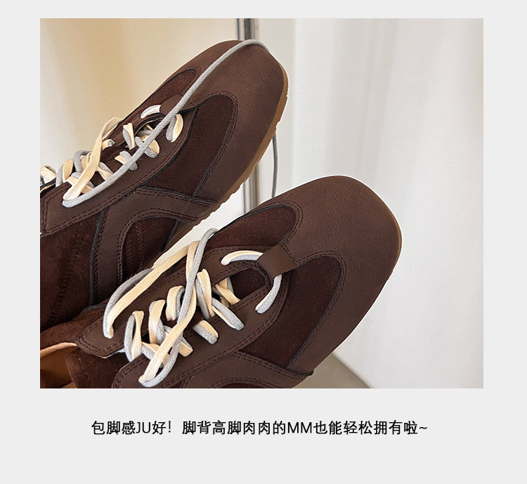 Karin Luna In Stock Spot Goods Casual Style Suede Lace-Up Height-Increasing Popular Single Shoes