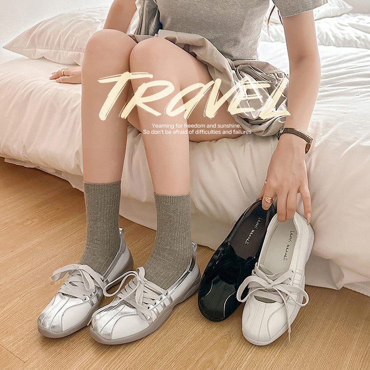 Karin Luna Casual Shoes Series~  In Stock Hot-Selling Versatile Lace-Up Casual Deep Mouth Flats