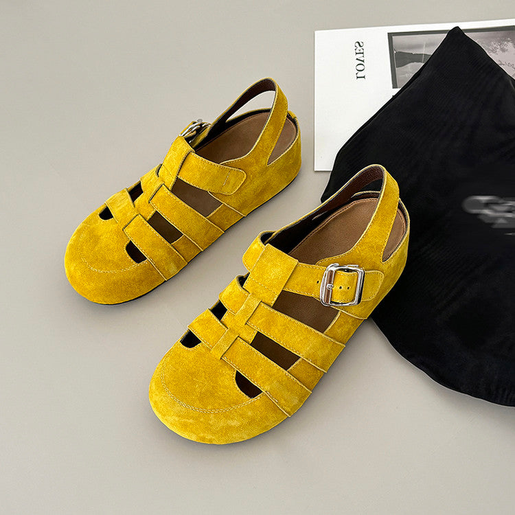 Karin Luna Full Layer Inside and Out~Basic Versatile Perforated Round Toe Birkenstock Shoes