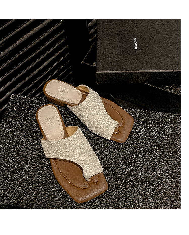 Karin Luna Bestseller  Popular  Data Hot-Selling Toe-Clip Straw Vacation Style Slippers