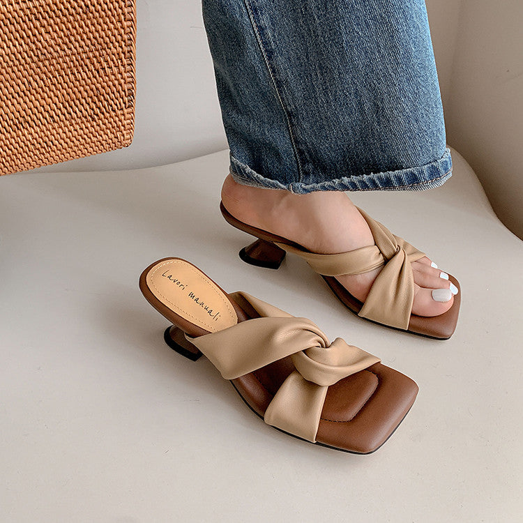 Karin Luna In Stock In Stock Basic Versatile Cross Strap Sofa Insoles Slippers