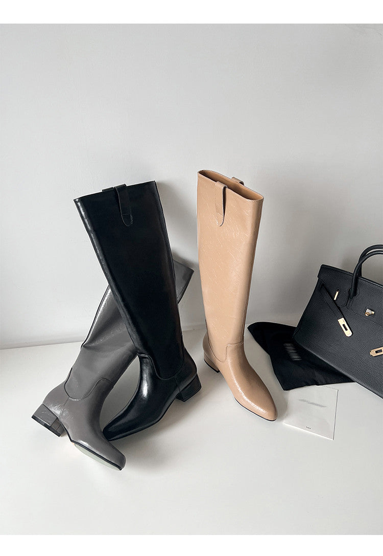Karin Luna In Stock In Stock Classic Slip-On Straight Long Boots
