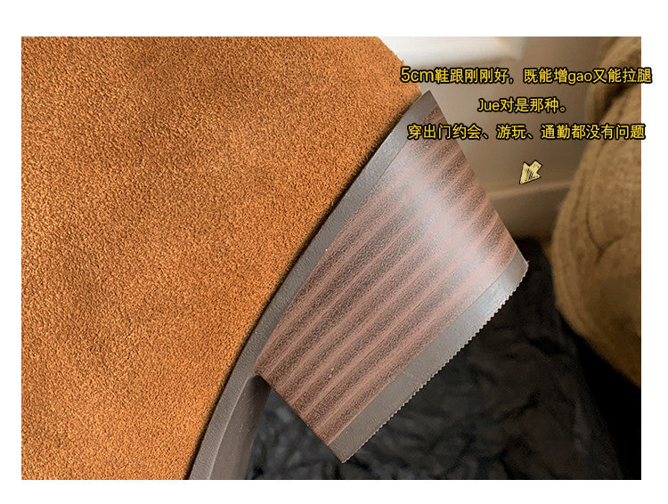 Karin Luna Elegant Style  Pointed Toe Wrinkled Wide Western Boots