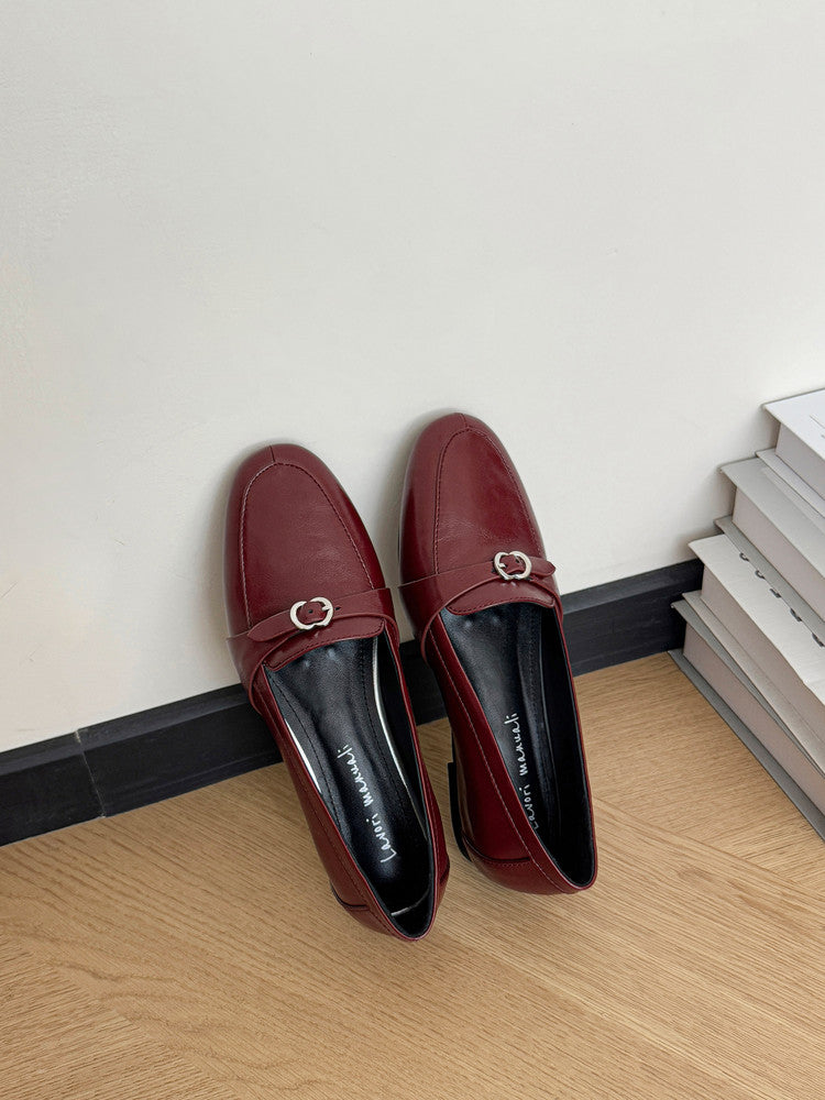 Karin Luna In Stock Spot Goods Basic Versatile British Style Single Shoes