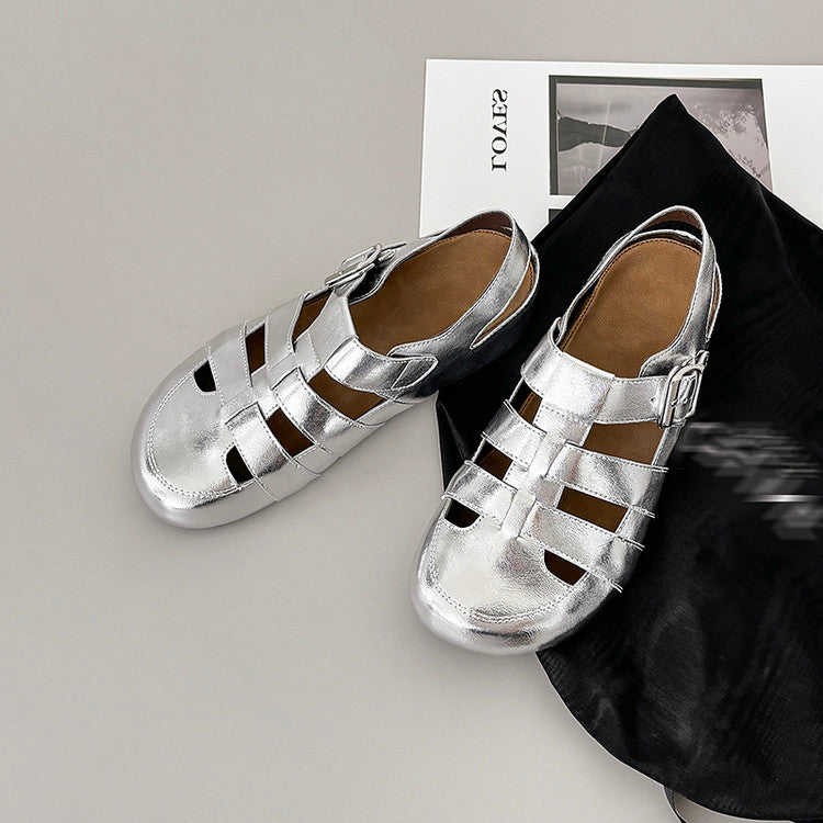 Karin Luna Full Layer Inside and Out~Basic Versatile Perforated Round Toe Birkenstock Shoes