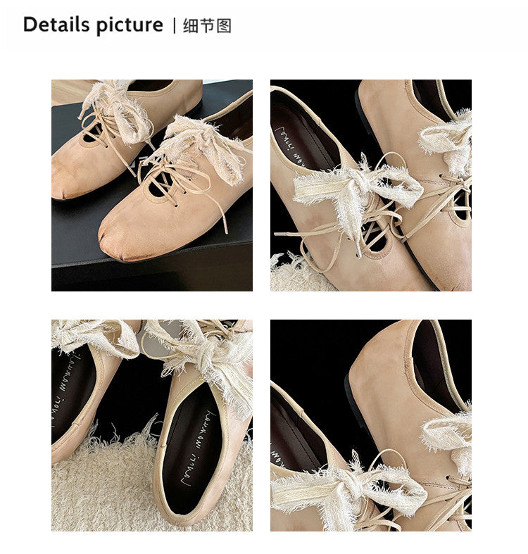 Karin Luna In Stock In Stock  Xiaohongshu Hot Sale Full Leather Round Toe Deep Mouth Single Shoes