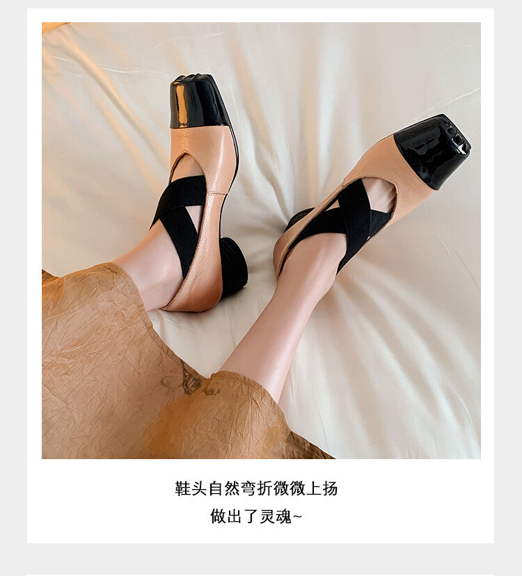 Karin Luna In Stock  Spot Goods  Lost in a Flash~Full Grain Leather Inside and Out Pig Nose Style Mainly Recommended Popular Ballet Shoes