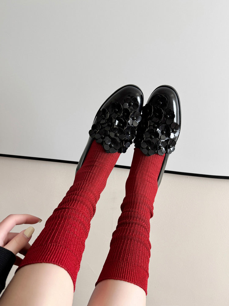 Karin Luna Casual Shoes Series~  Spot Goods In Stock Floral British Style Deep Mouth Single Shoes