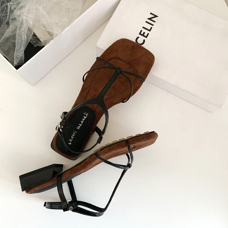 Karin Luna Hot Item Hot Item  Comes with data plan included  Comfortable to wear without tiring the feet Square Toe Cross Strap Sandals