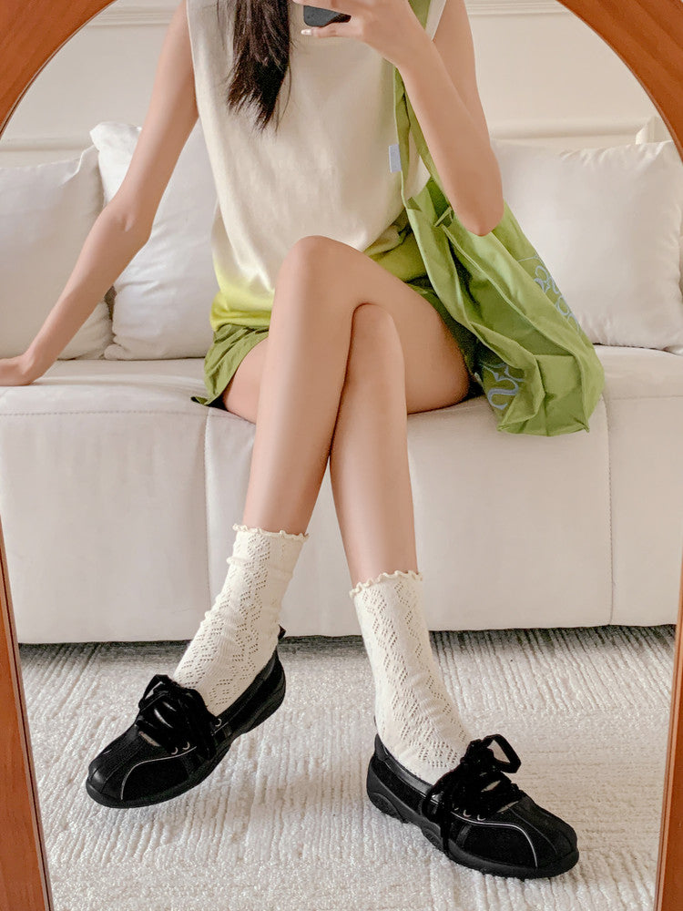 Karin Luna Casual Shoes Series~  In Stock Hot-Selling Versatile Lace-Up Casual Deep Mouth Flats