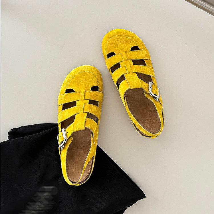 Karin Luna Full Layer Inside and Out~Basic Versatile Perforated Round Toe Birkenstock Shoes