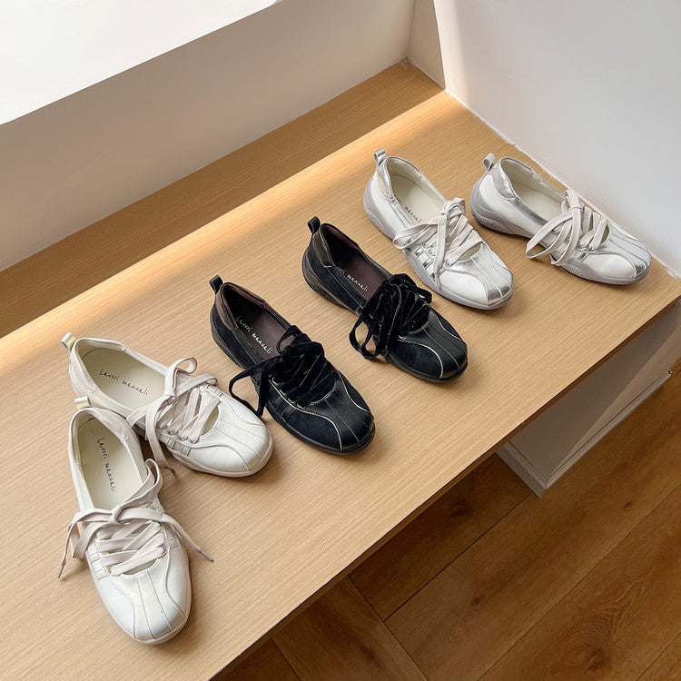 Karin Luna Casual Shoes Series~  In Stock Hot-Selling Versatile Lace-Up Casual Deep Mouth Flats