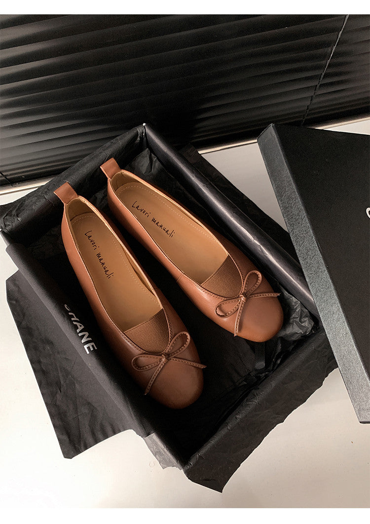 Karin Luna Full Layer Inside and Out~Basic Versatile Bow Hidden Heel Shoes
