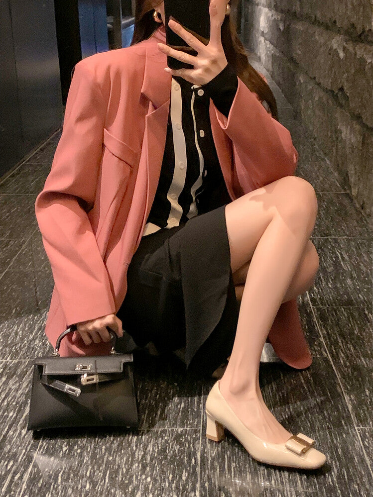 Karin Luna In Stock Spot Goods Classic Bestseller Ferragamo Full Leather Inside and Out Commuting Four Seasons Can Be Worn！