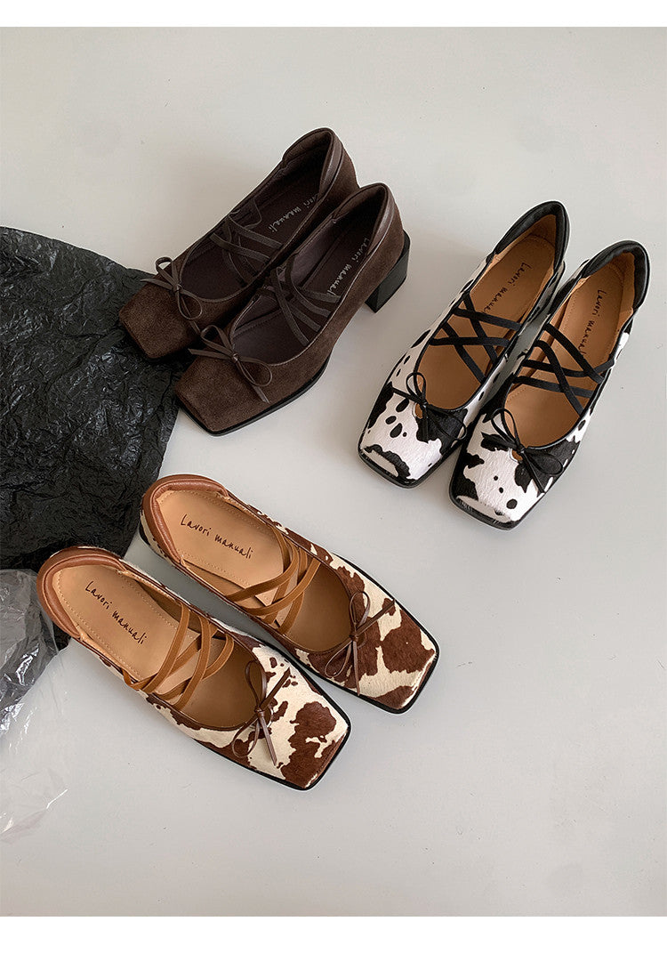 Karin Luna Hot Item Hot Item Xiaohongshu Hot Item  Comes with Bowknot Mary Jane Flats