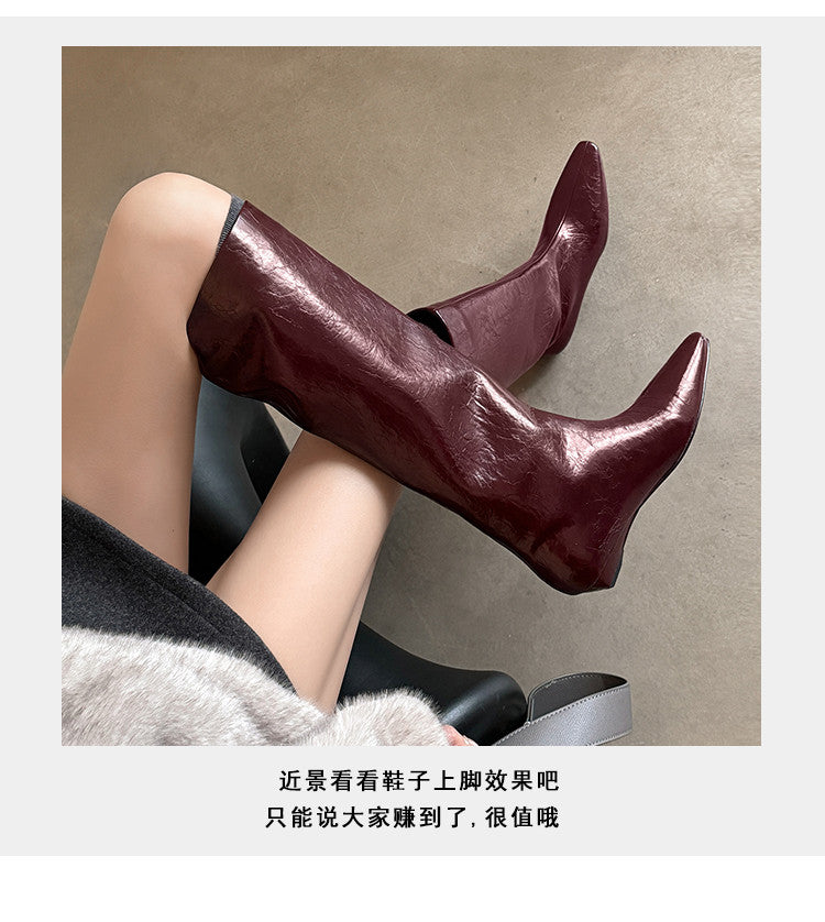 Karin Luna Retro Style  Flat Long Boots