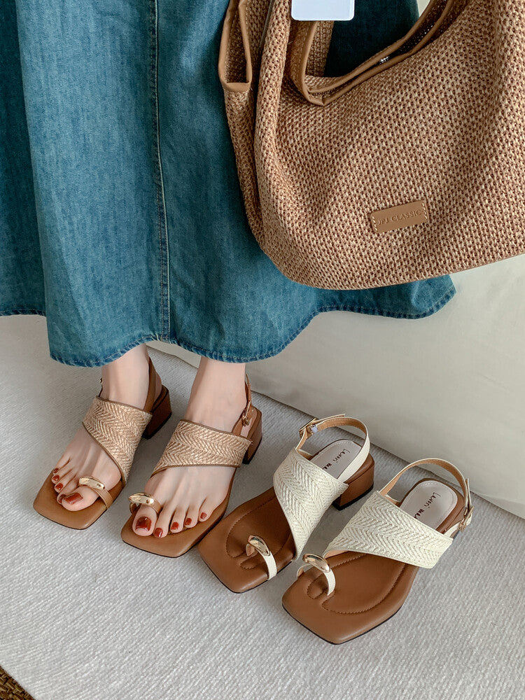 Karin Luna Hot Item Hot Item Spot Goods Featured Bestsellers Holiday Style Woven Sofa Sandals