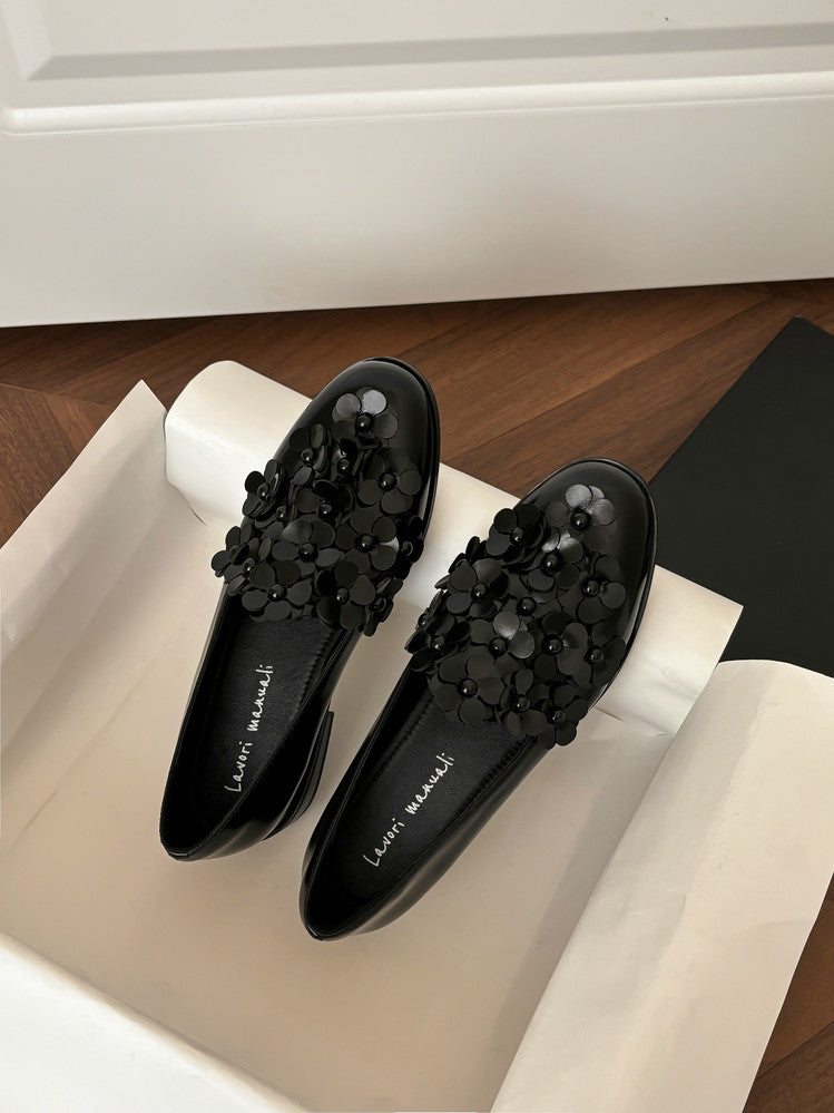 Karin Luna Casual Shoes Series~  Spot Goods In Stock Floral British Style Deep Mouth Single Shoes
