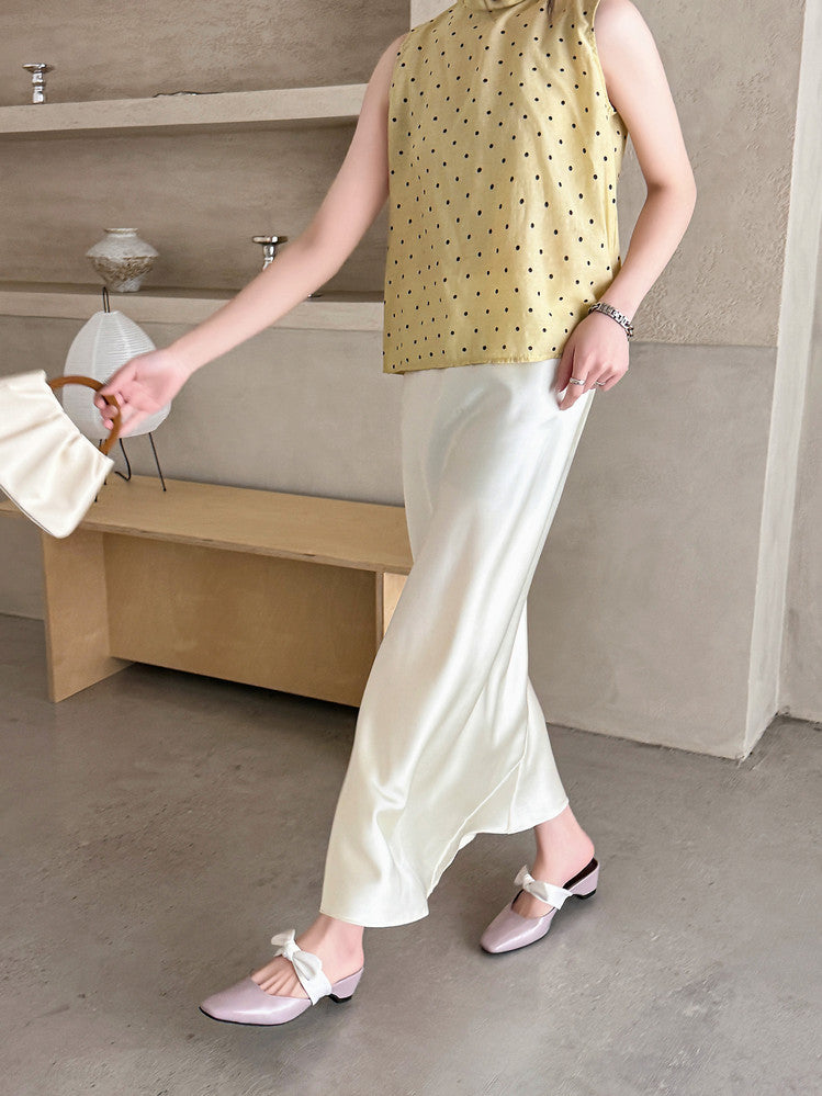 Karin Luna In Stock In Stock  Fluffy feel Bowknot Closed-Toe Slippers