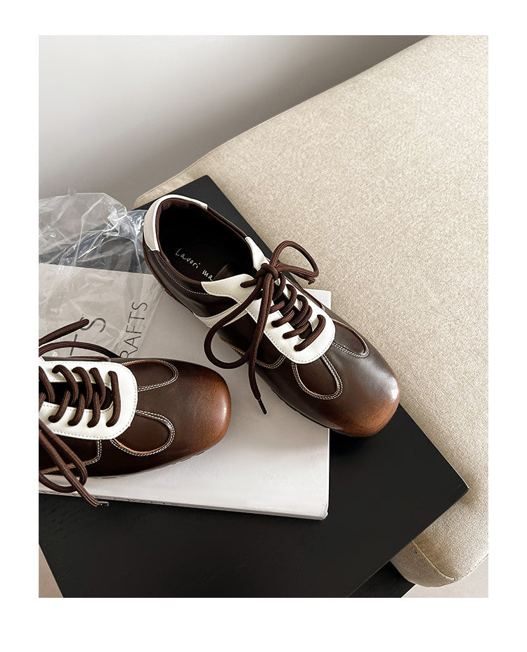 Karin Luna Casual Shoes Series~ Spot Goods Spot Goods Hot-selling Lace-up Hidden Heel Deep Mouth Single Shoes