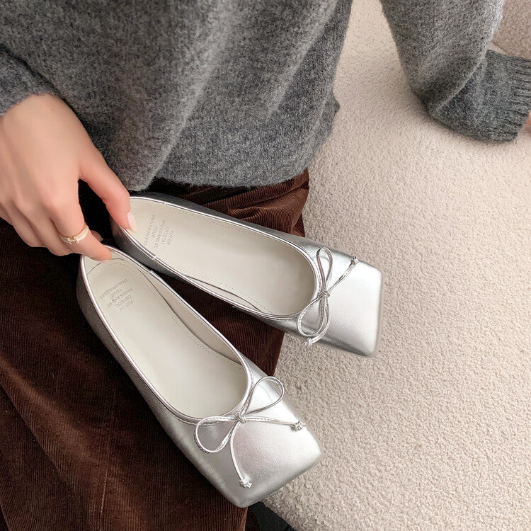 Karin Luna In Stock Spot Goods  Hurry up and grab this hot item!！Square-Toed Flat Granny Shoes