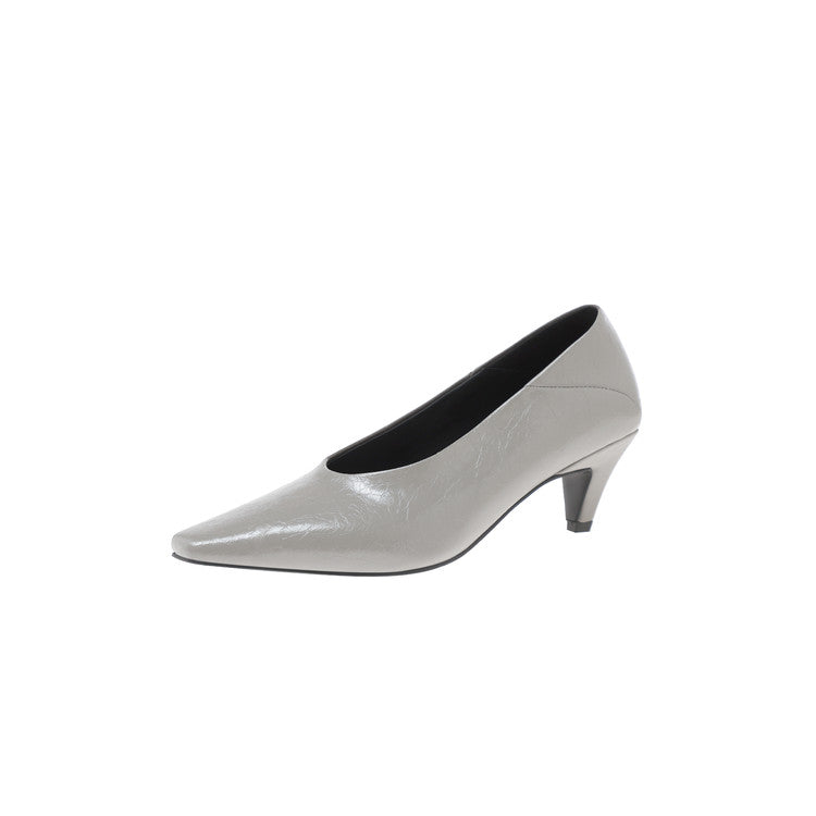 Karin Luna In Stock In Stock ~Basic Versatile French Style Small Square Toe Shallow Mouth Single Shoes