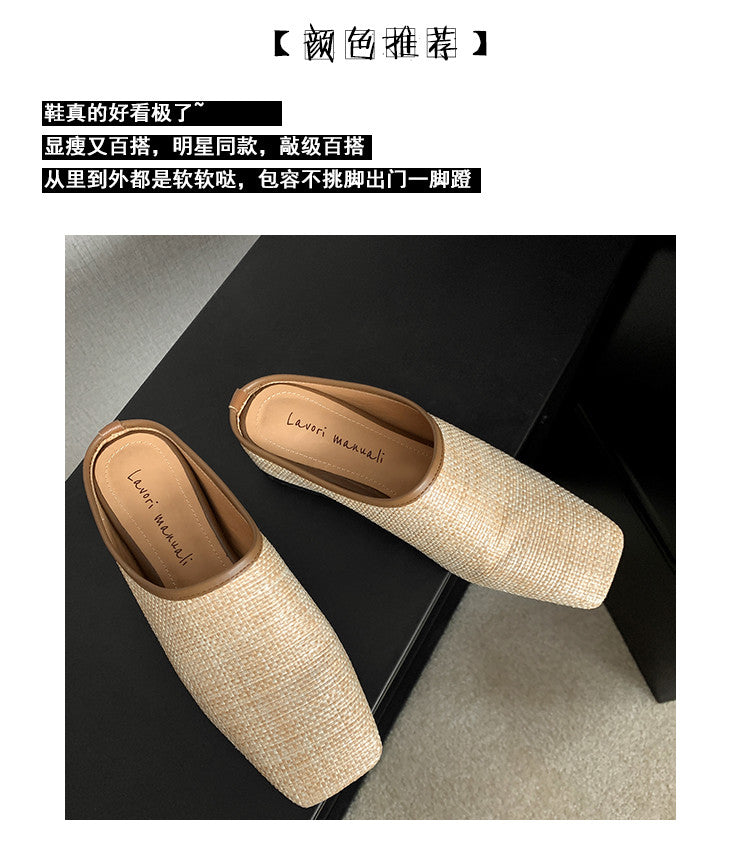 Karin Luna In Stock Spot Goods Baotou Vacation Style Height-Increasing Slippers