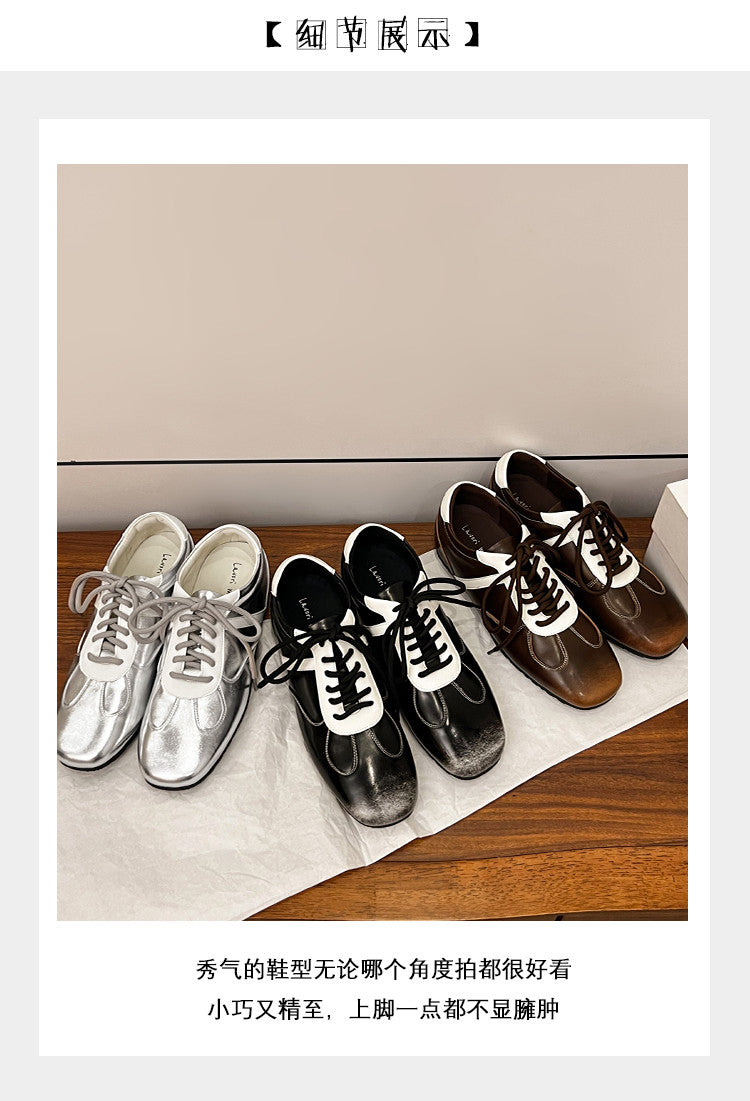 Karin Luna Casual Shoes Series~ Spot Goods Spot Goods Hot-selling Lace-up Hidden Heel Deep Mouth Single Shoes