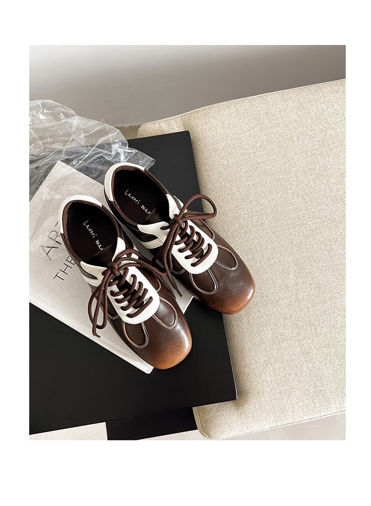 Karin Luna Casual Shoes Series~ Spot Goods Spot Goods Hot-selling Lace-up Hidden Heel Deep Mouth Single Shoes