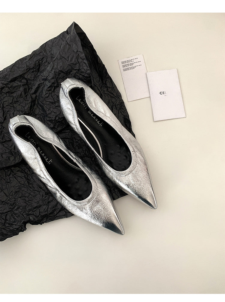 Karin Luna In Stock Spot Goods    Vintage Classic Style Shallow Mouth Single Shoes