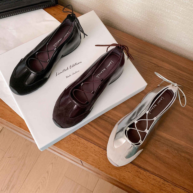 Karin Luna Basic Versatile British Style Casual Lace-up Flats