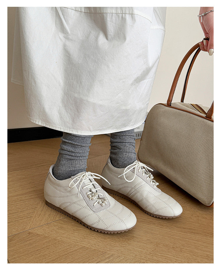 Karin Luna Casual Shoes Series~  In stock Xiaohongshu Hot-Selling Lace-Up Thick-Soled Deep Mouth Single Shoes