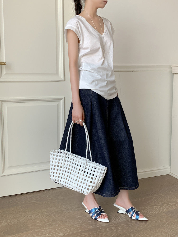 Karin Luna Fish Skin Series~Minimalist Pointed Toe Hot-Selling Unique Heel Slippers