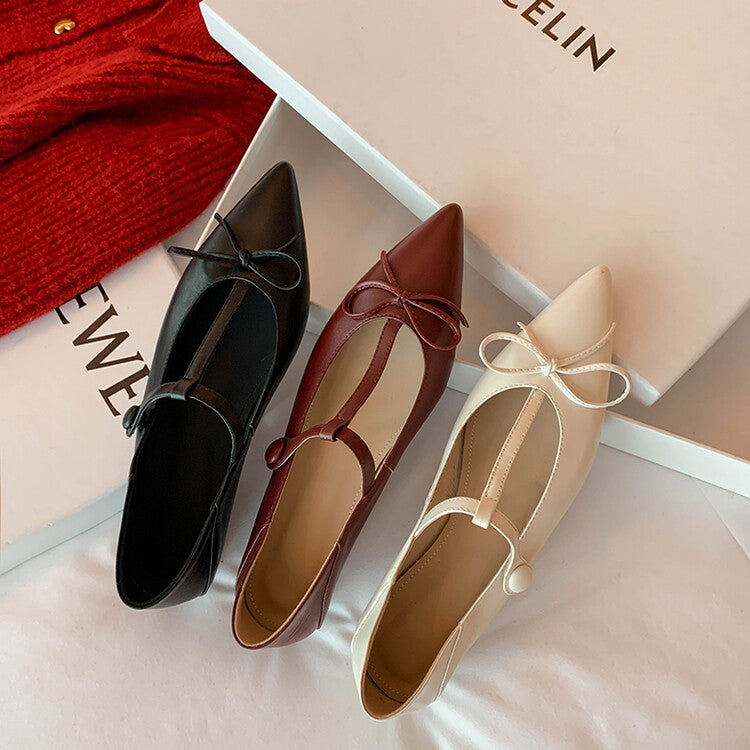 Karin Luna is a perfect Korean drama heroine~French Retro Style Full leather inside and out Pointed Bowknot