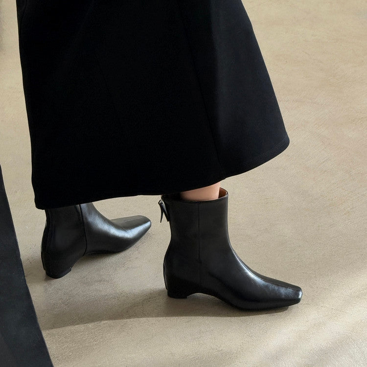 Karin Luna Basic Versatile  Square toe Hot-selling Short Boots