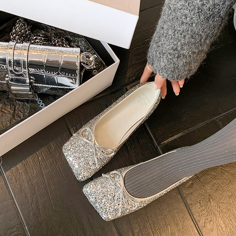 Karin Luna In Stock Spot Goods  Hurry up and grab this hot item!！Square-Toed Flat Granny Shoes