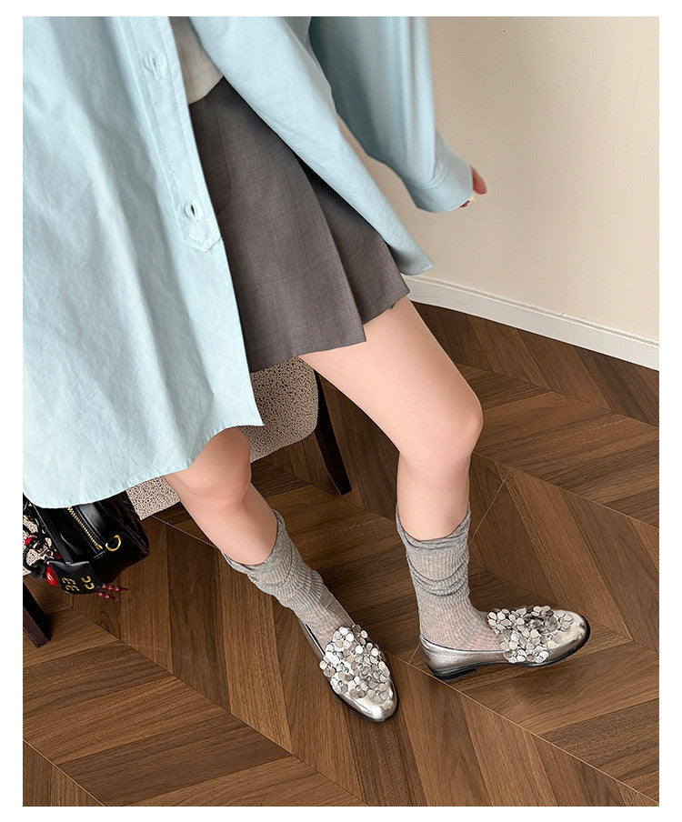Karin Luna Casual Shoes Series~  Spot Goods In Stock Floral British Style Deep Mouth Single Shoes