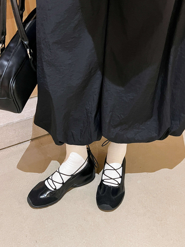 Karin Luna Basic Versatile British Style Casual Lace-up Flats