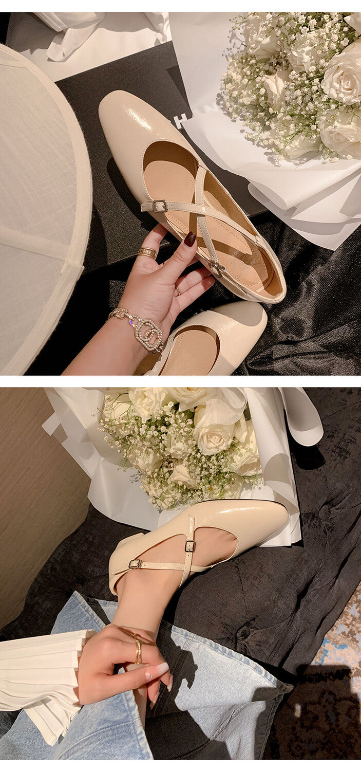 Karin Luna Bestseller Available for sale all seasons Mary Jane with built-in data Full Leather Single Shoes Go ahead with confidence