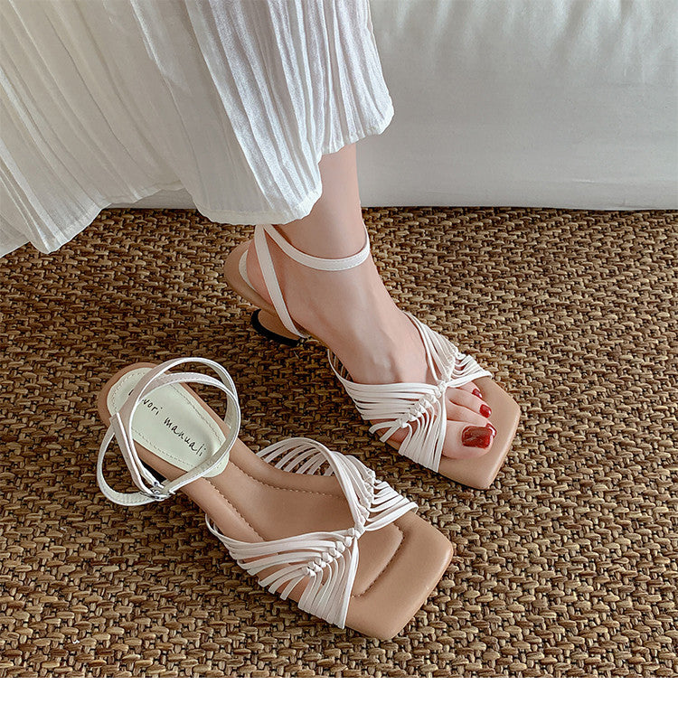 Karin Luna Handwoven Vacation Style~In stock Casual Versatile Sandals