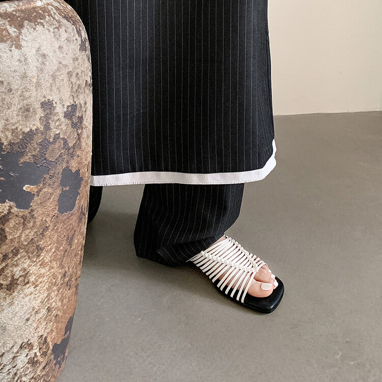 Karin Luna In Stock Spot Goods  Resort Style Handwoven Flat Sole Slippers