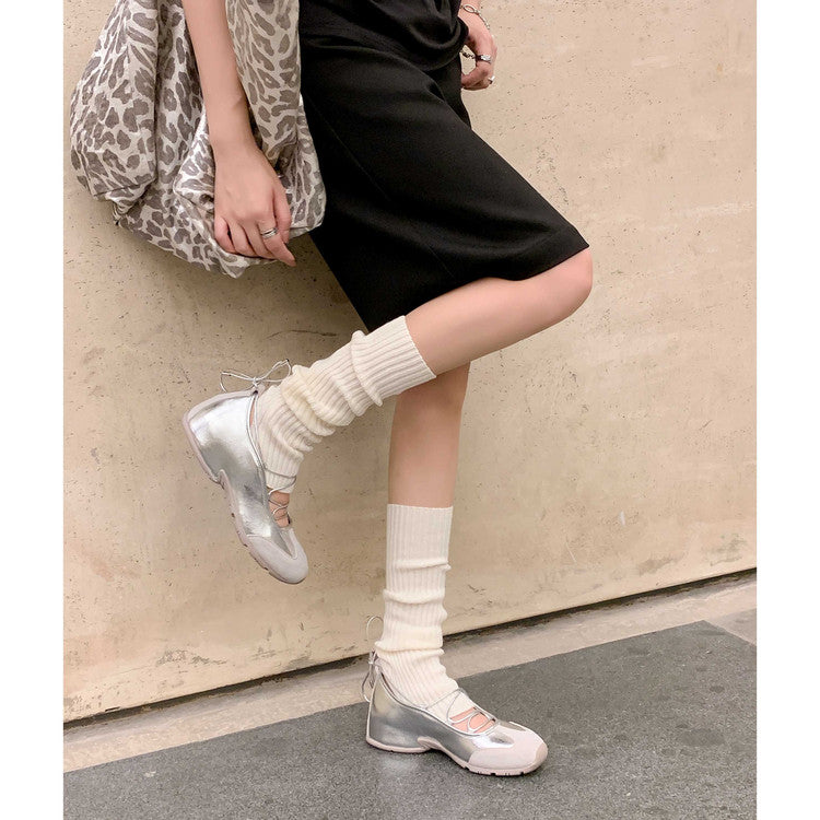 Karin Luna Basic Versatile British Style Casual Lace-up Flats