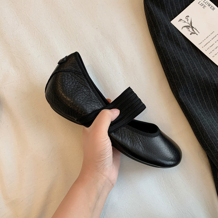 Karin Luna Full Layer Inside and Out~Basic Versatile Hidden Heel Granny Flats