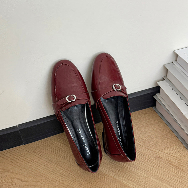 Karin Luna In Stock Spot Goods Basic Versatile British Style Single Shoes