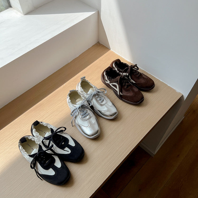 Karin Luna Casual Shoes Series~  In Stock Hot-Selling Versatile Lace-Up Deep Mouth Flats