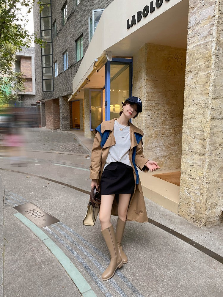 Karin Luna Internet Celebrity Photo  Best-selling in stock Full Leather Basic Long Boots  Winter Essential Combat Boots